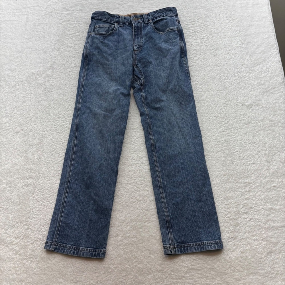 Duluth Trading Co Flex Ballroom Jeans Blue Relaxed Fit 30x30 Straight Leg Denim